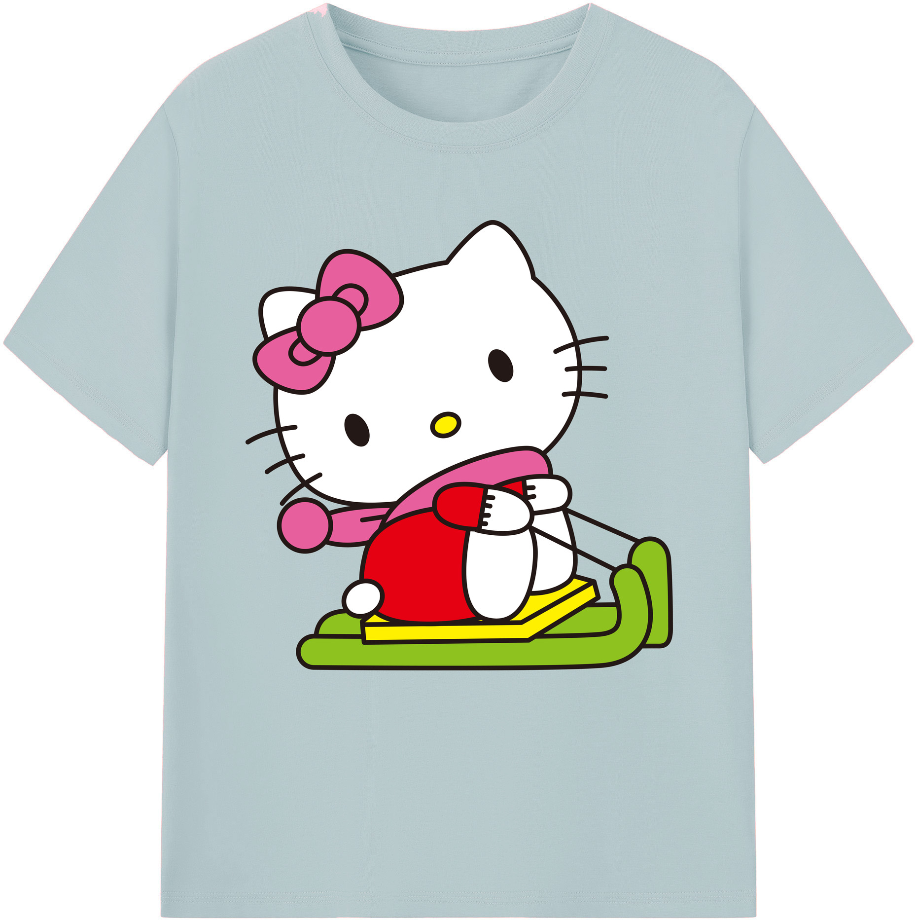 （画像用） Hello Kitty ハローキティ 綿100％半袖Tシャツ（フロントプリント）